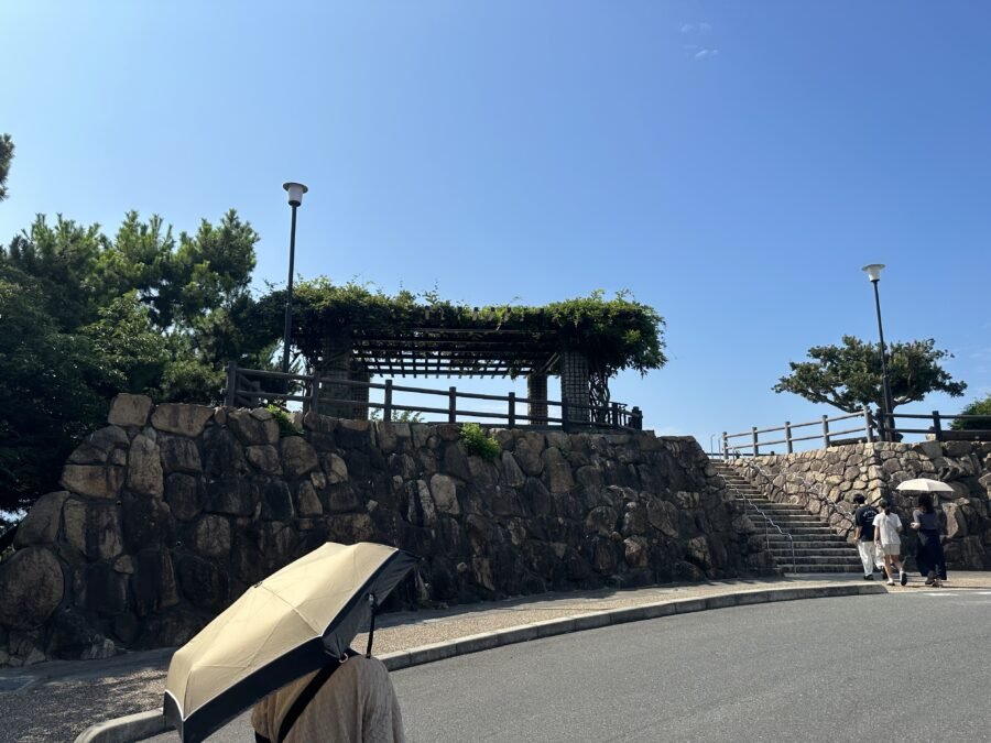 展望デッキへの階段