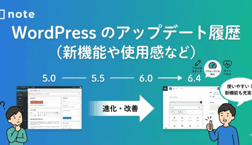 WordPress のアップデート履歴（新機能や使用感など）
