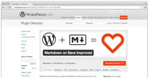 [ Markdown on Save Improved ] Wordpress で PHP Markdown Extra 記法を使えるプラグイン