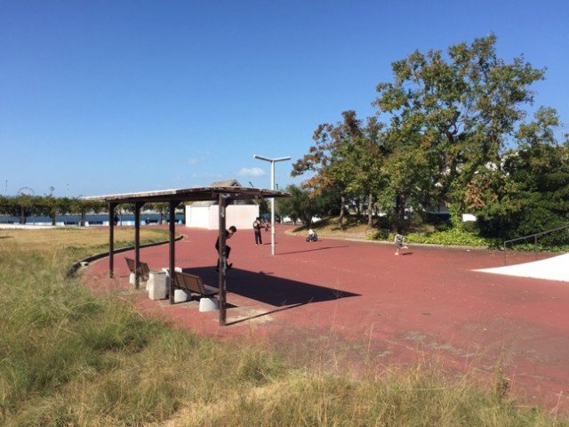 公園全体の雰囲気と東屋