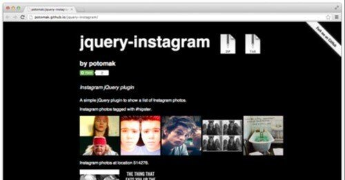 [ jquery-instagram ] Instagram API を簡単に利用できる jQuery プラグインを試してみました