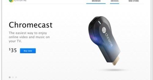 Google が発表した、テレビに刺す無線ストリームアダプタ [ Chromecast ] が ( ・∀・)ｲｲ!!