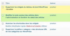 [ WordPress ] 管理画面の記事一覧を色分けするユーザースタイルシートを書いてみた