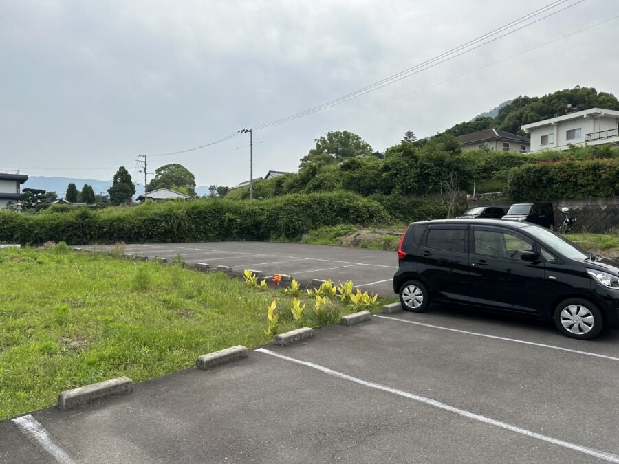 清水屋の駐車場風景