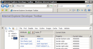Internet Explorer Developer Toolbar
