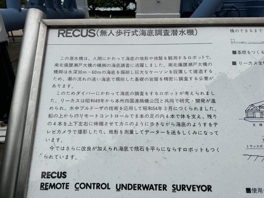 無人歩行式海底調査潜水機RECUS