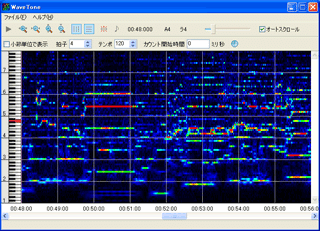 耳コピに最適ッ！ WaveTone – MP3 から音階を自動分析するフリーソフト