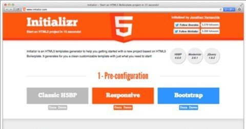 [ Initializr ] HTML5 のテンプレートを生成するウェブサービスを試してみた